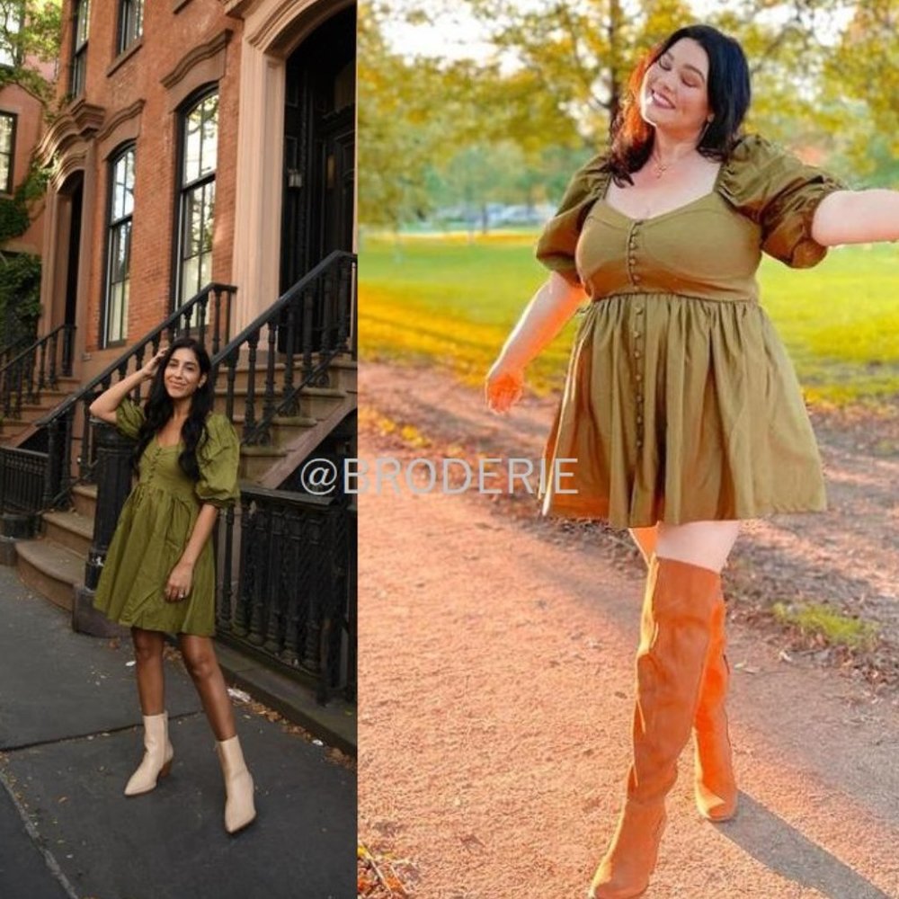 ANTHROPOLOGIE Maeve Puff-Sleeved Sweetheart Mini dress size S new with tag - Picture 7 of 8